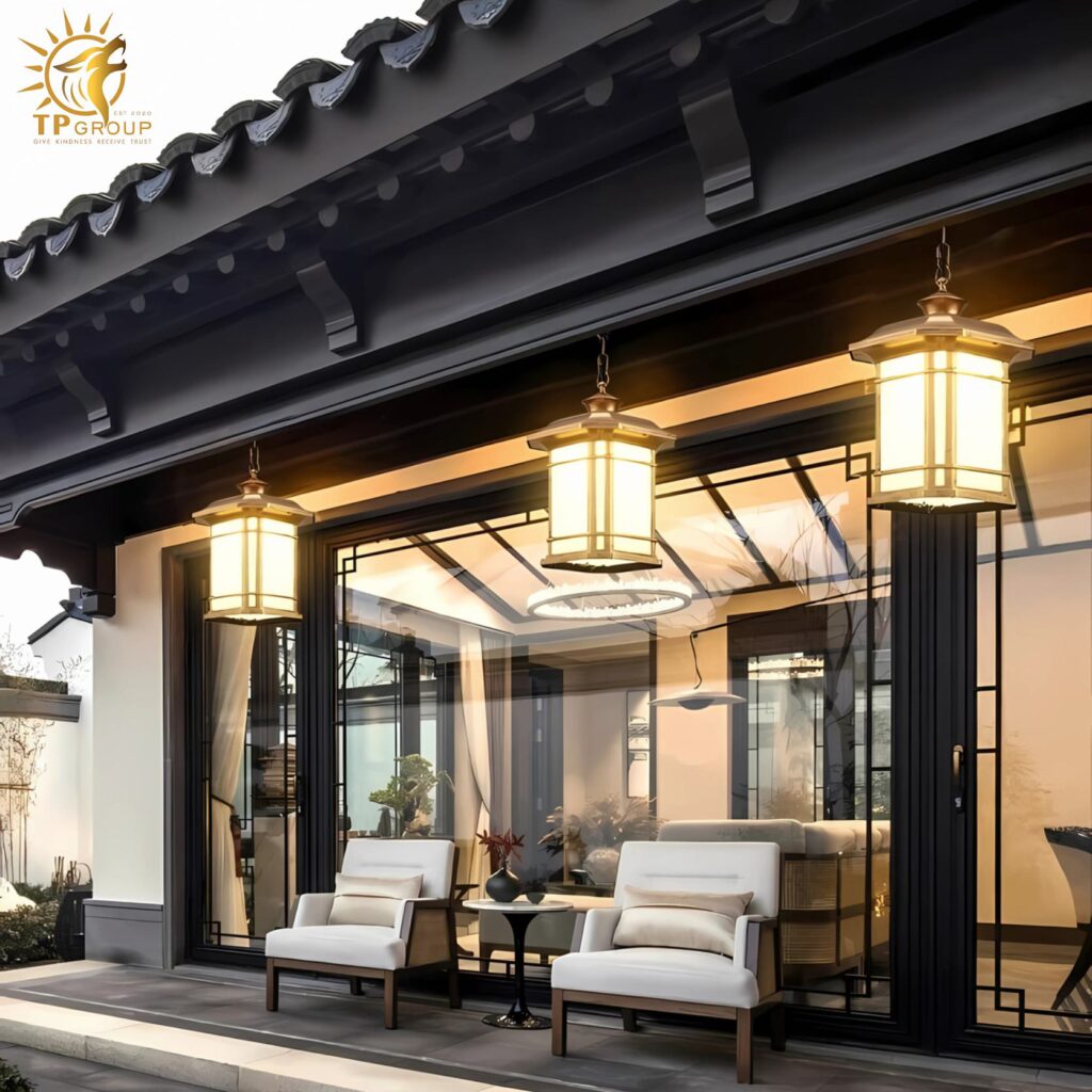 Đèn thả trần chiếu sáng lối đi mái hiên TT4009