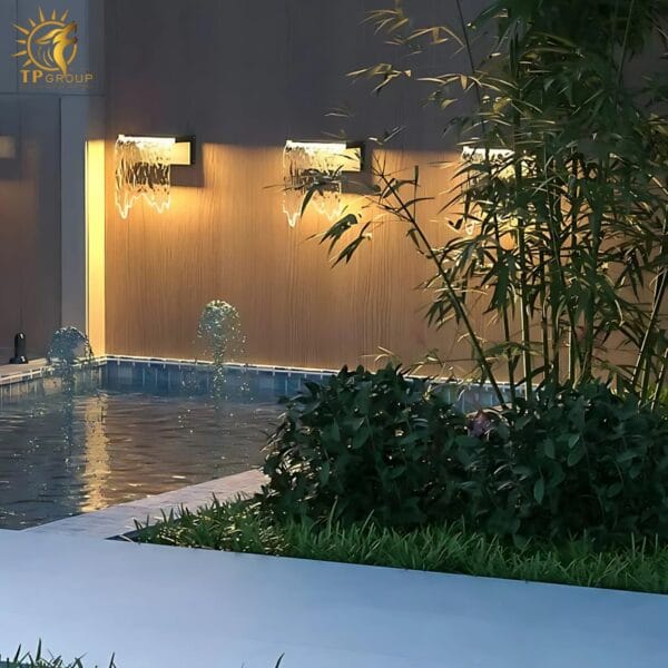 Đèn thác nước trang trí cảnh quan sân vườn B1149F - Hình ảnh 5
