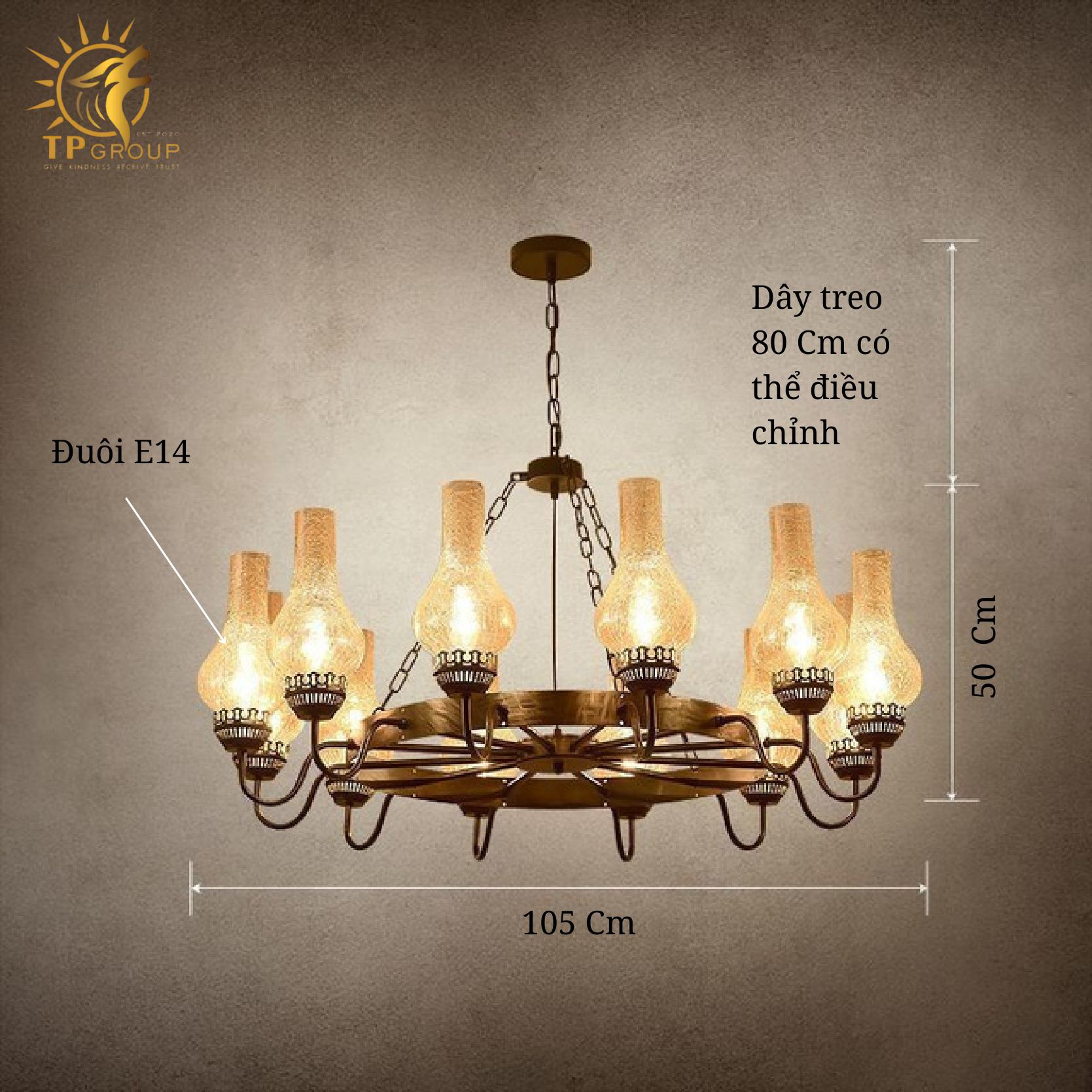 Đèn chùm cổ điển TP-DC001 13 ĐÈN CHÙM CỔ ĐIỂN TP-DC001