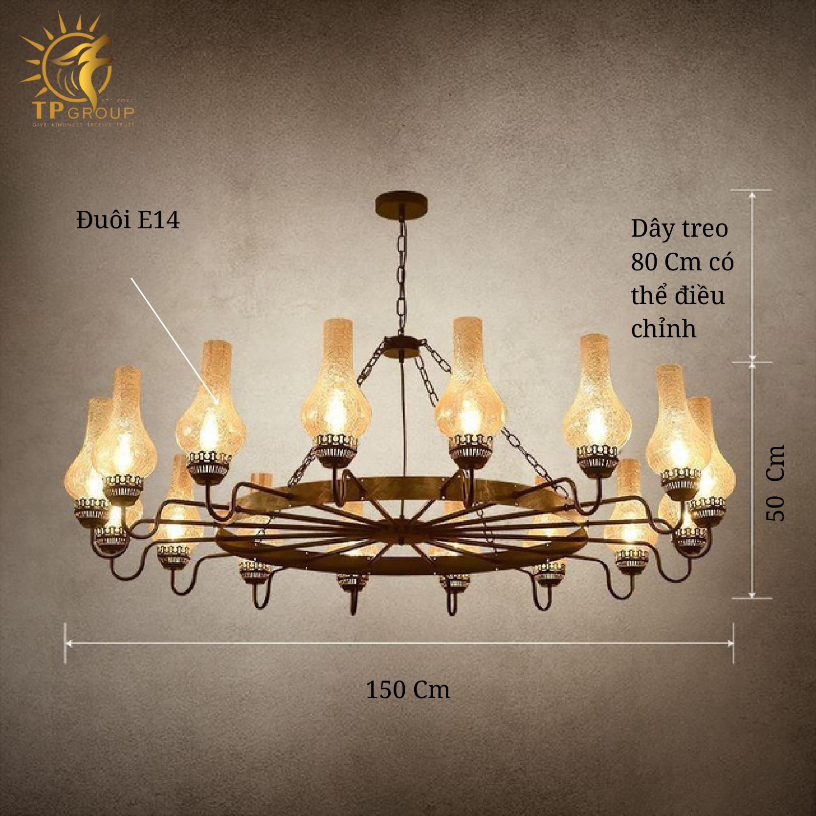 Đèn chùm cổ điển TP-DC001 14 Đèn chùm cổ điển TP-DC001 - Hình ảnh 14