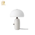 Đèn Bàn Cao Cấp Hình Nấm Cá Tính Bằng Đá Cẩm Thạch và Thủy Tinh TP_DB582