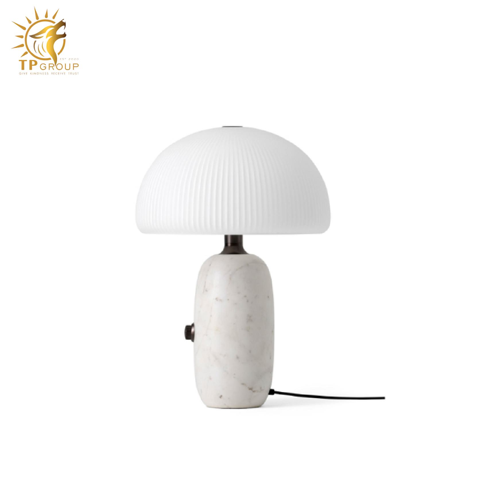 Đèn Bàn Cao Cấp Hình Nấm Cá Tính Bằng Đá Cẩm Thạch và Thủy Tinh TP_DB582 2 Đèn Bàn Cao Cấp Hình Nấm Cá Tính Bằng Đá Cẩm Thạch và Thủy Tinh TP_DB582