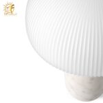 Đèn Bàn Cao Cấp Hình Nấm Cá Tính Bằng Đá Cẩm Thạch và Thủy Tinh TP_DB582
