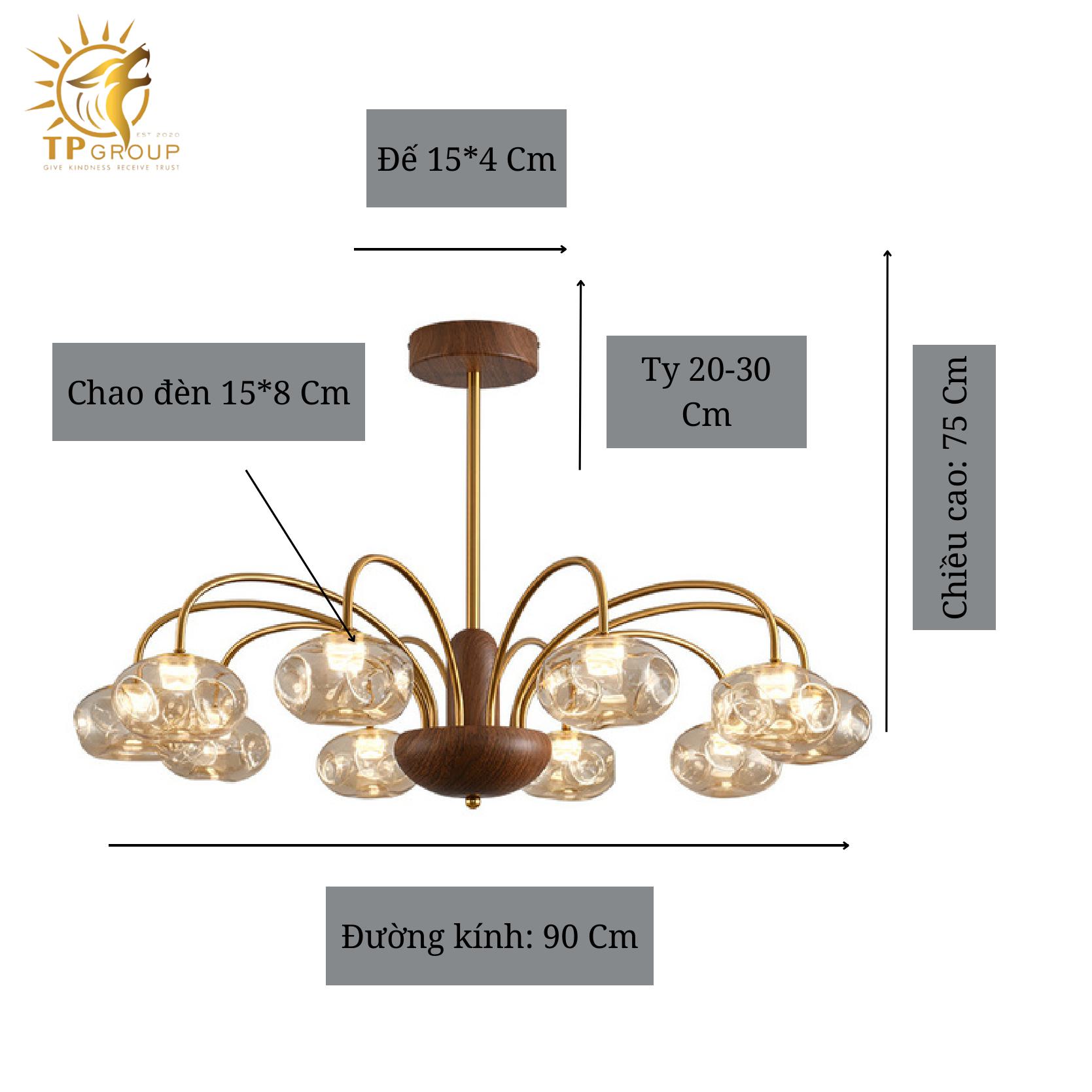 Đèn Chùm Cổ Điển Phong Cách Wabi-Sabi TP_DC002 12 Đèn Chùm Cổ Điển Phong Cách Wabi-Sabi TP_DC002