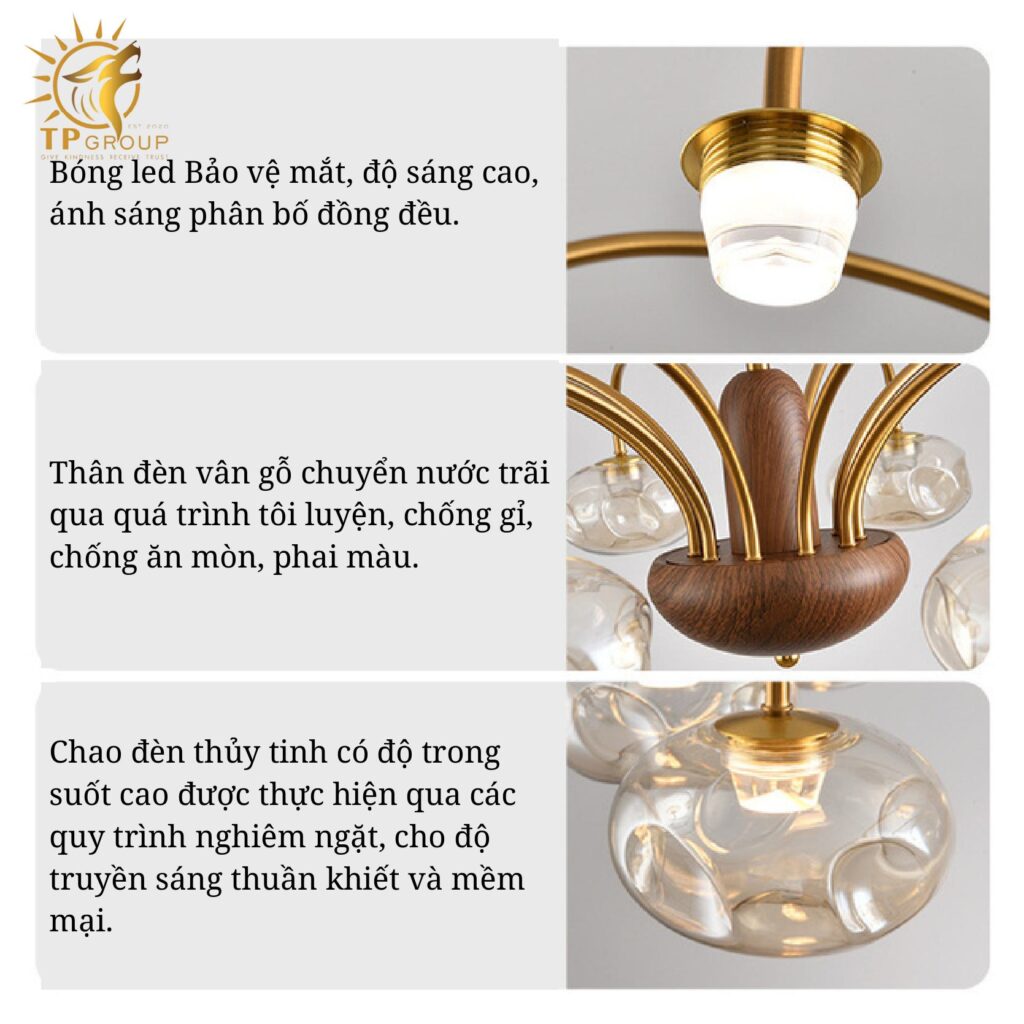 Đèn Chùm Cổ Điển Phong Cách Wabi-Sabi TP_DC002 