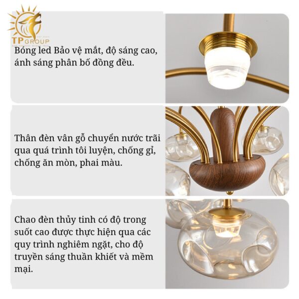 Đèn Chùm Cổ Điển Phong Cách Wabi-Sabi TP_DC002