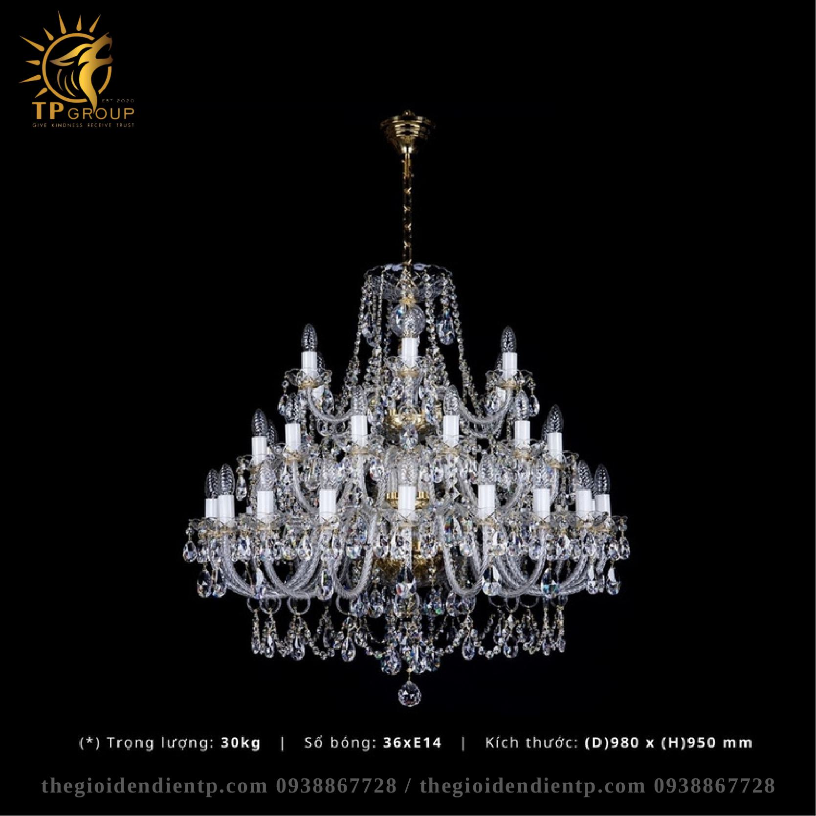 Đèn Gọng Pha Lê ANDREA XXXVI 4 Đèn Gọng Pha Lê ANDREA XXXVI