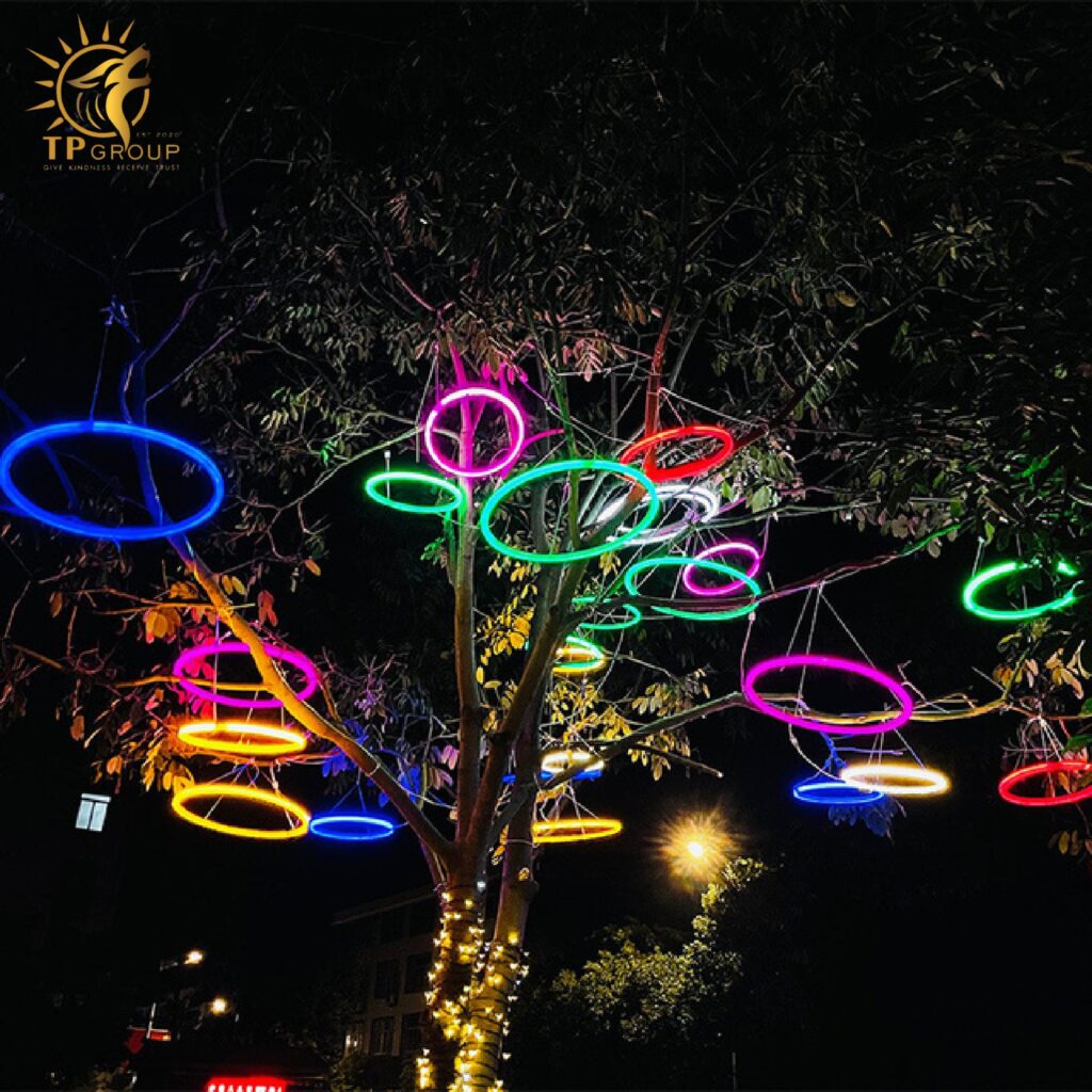 Đèn LED Treo Cây Đèn Vòng Ước Nguyện Chống Nước Ngoài Trời TP-DT52