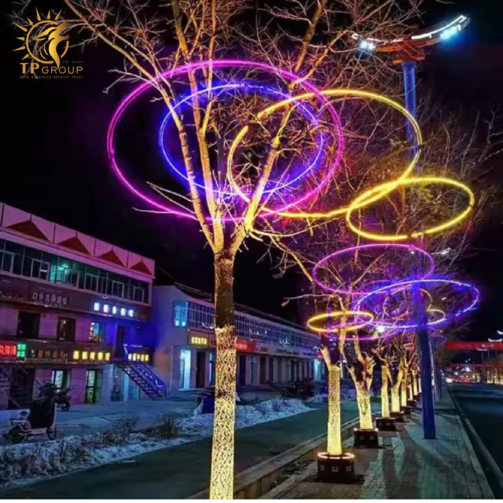 Đèn LED Treo Cây Đèn Vòng Ước Nguyện Chống Nước Ngoài Trời TP-DT52