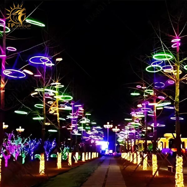 Đèn LED Treo Cây Đèn Vòng Ước Nguyện Chống Nước Ngoài Trời TP-DT52