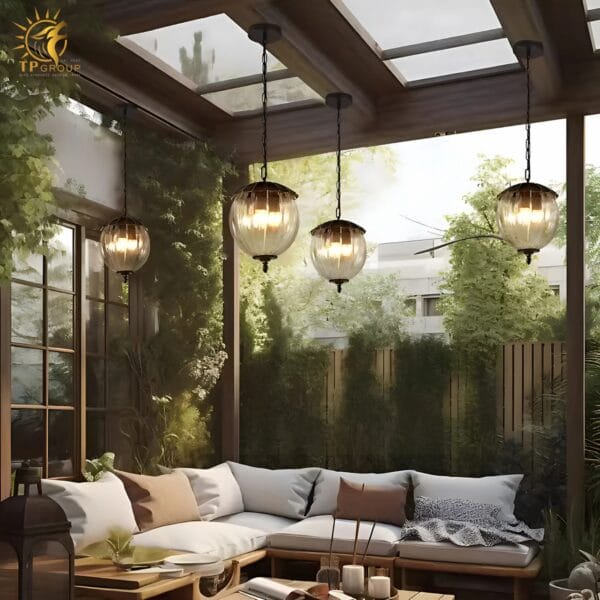 Đèn chùm thủy tinh trang trí sảnh biệt thự LGA154 - Hình ảnh 2