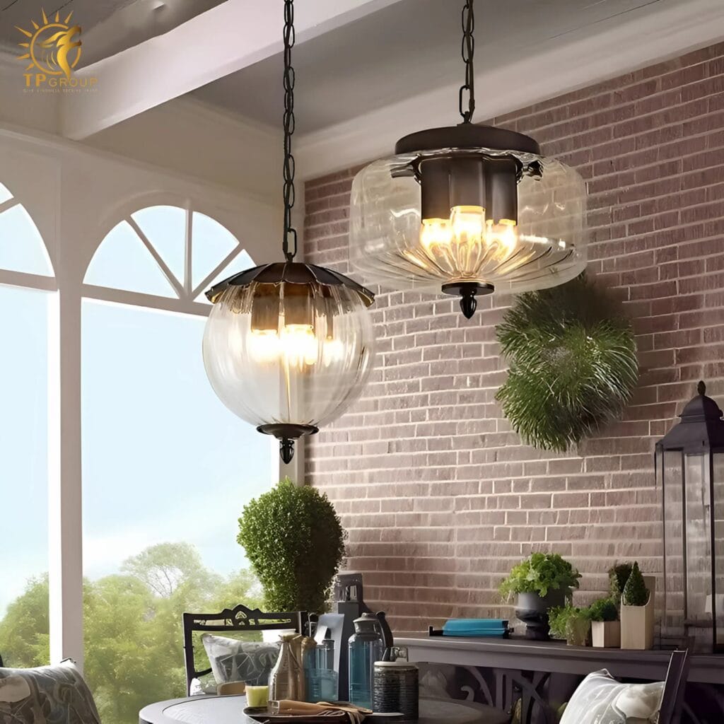 Den chum thuy tinh trang tri sanh biet thu LGA154 2