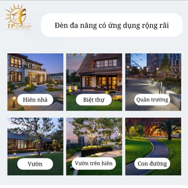 Đèn cột chiếu sáng lối đi năng lượng mặt trời KE2804