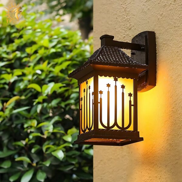 Đèn gắn tường ngoài trời decor ngôi sao độc đáo KL6762