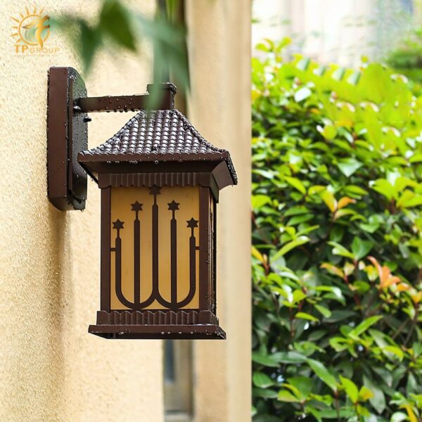 Đèn gắn tường ngoài trời decor ngôi sao độc đáo KL6762