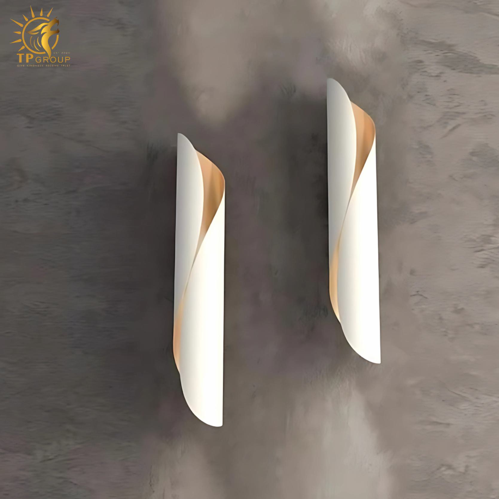 Đèn hắt tường phòng khách lá cuốn nghệ thuật MLU555 6 Đèn hắt tường phòng khách lá cuốn nghệ thuật MLU555