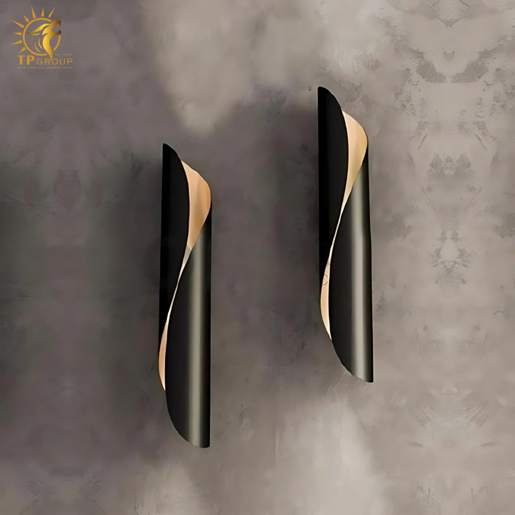 Đèn hắt tường phòng khách lá cuốn nghệ thuật MLU555 5 Đèn hắt tường phòng khách lá cuốn nghệ thuật MLU555