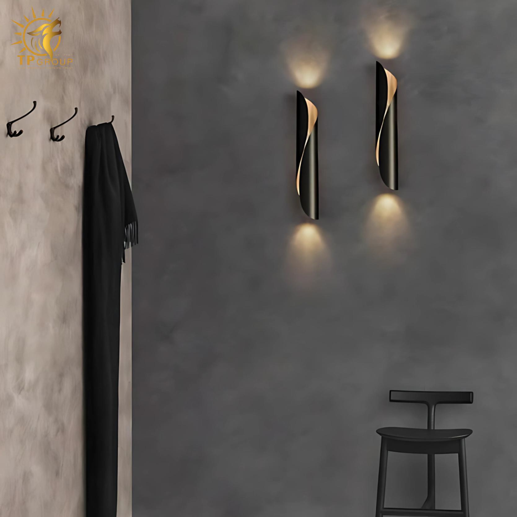 Đèn hắt tường phòng khách lá cuốn nghệ thuật MLU555 3 Đèn hắt tường phòng khách lá cuốn nghệ thuật MLU555