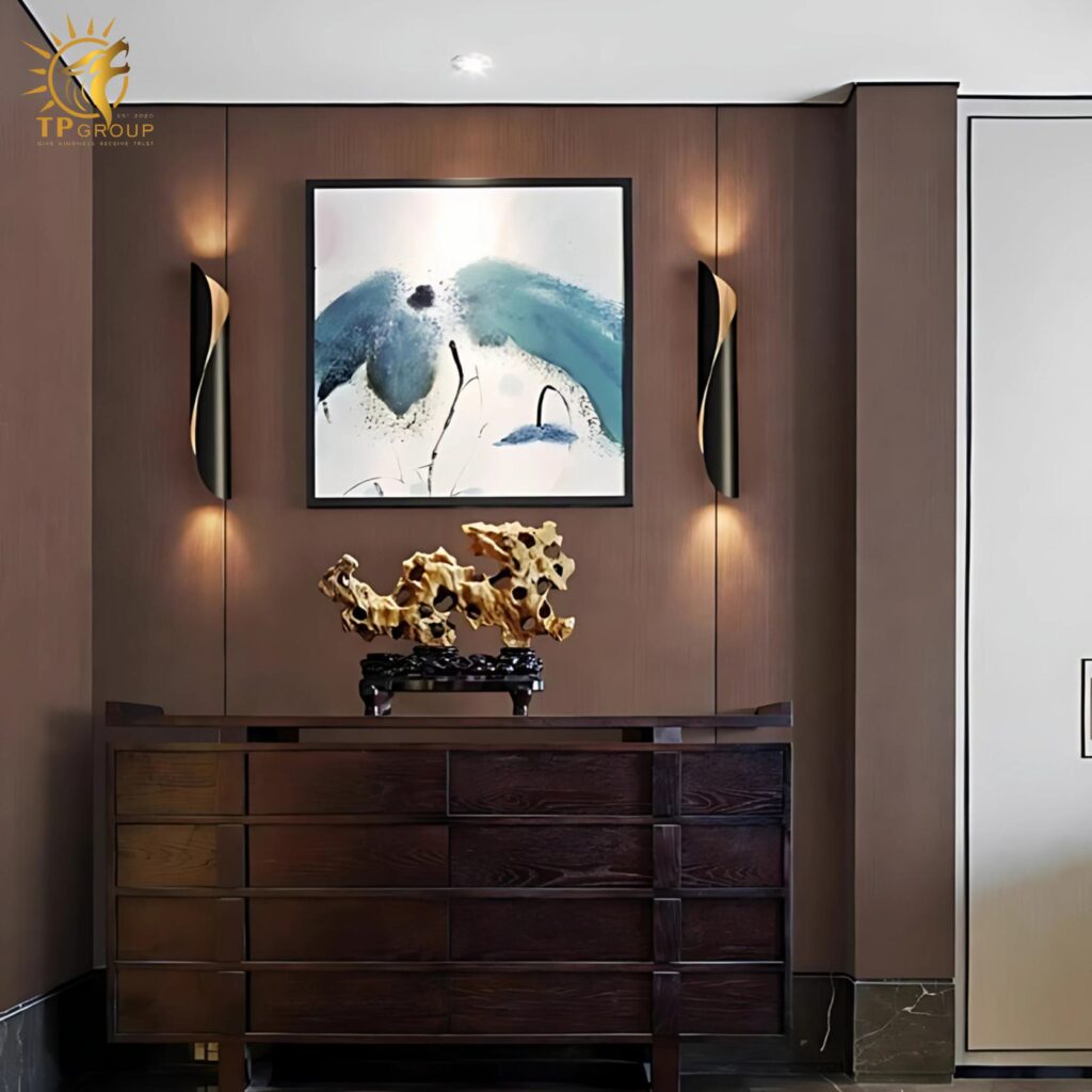 Đèn hắt tường phòng khách lá cuốn nghệ thuật MLU555 13 Đèn hắt tường phòng khách lá cuốn nghệ thuật MLU555