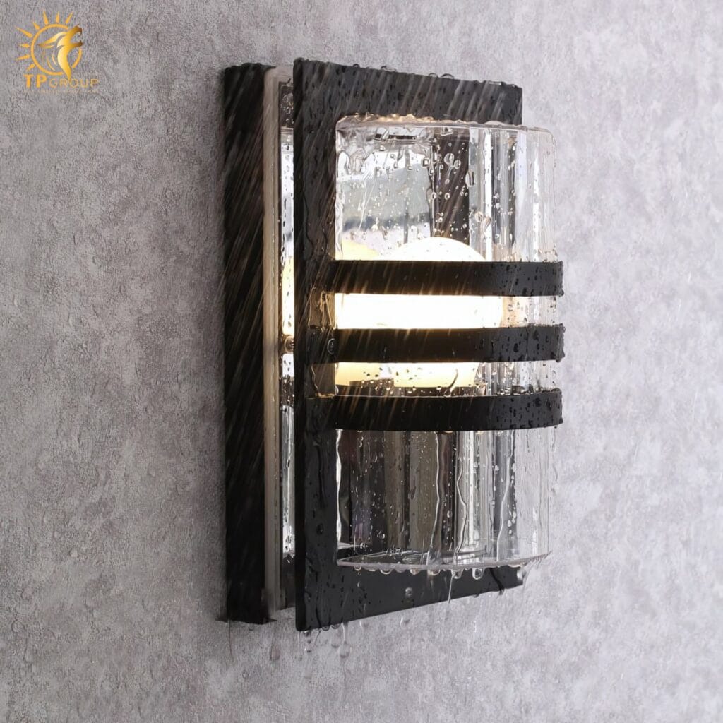 Đèn thủy tinh gắn tường hành lang kiểu Mỹ SVA6798