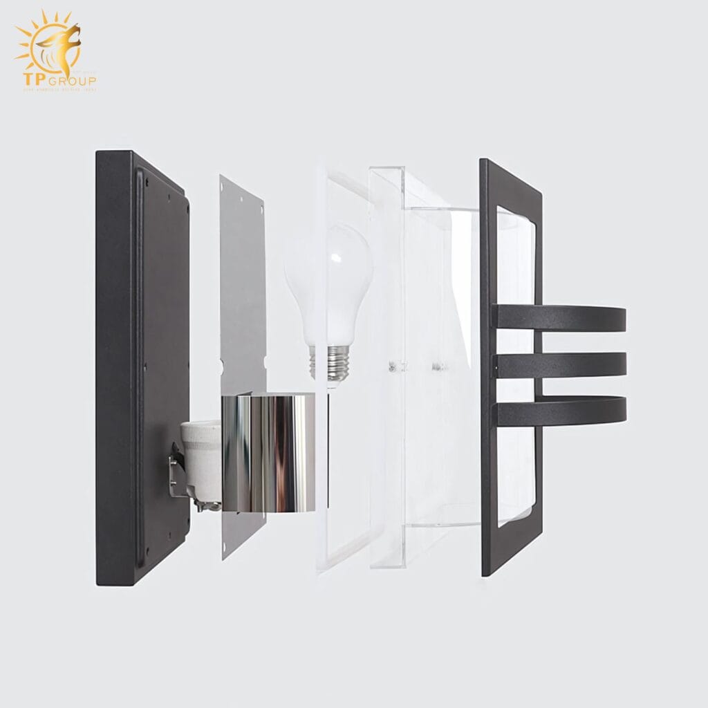 Đèn thủy tinh gắn tường hành lang kiểu Mỹ SVA6798