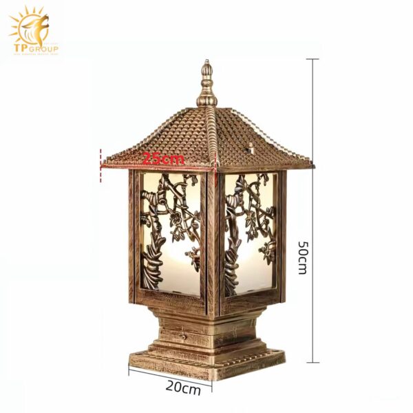 Đèn trụ cổng trang trí biệt thự Châu Âu KL0022