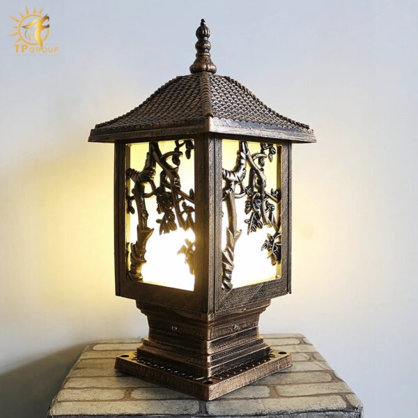 Đèn trụ cổng trang trí biệt thự Châu Âu KL0022