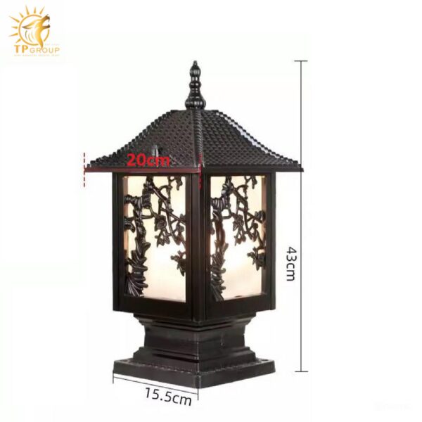 Đèn trụ cổng trang trí biệt thự Châu Âu KL0022