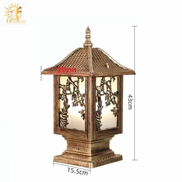 Đèn trụ cổng trang trí biệt thự Châu Âu KL0022