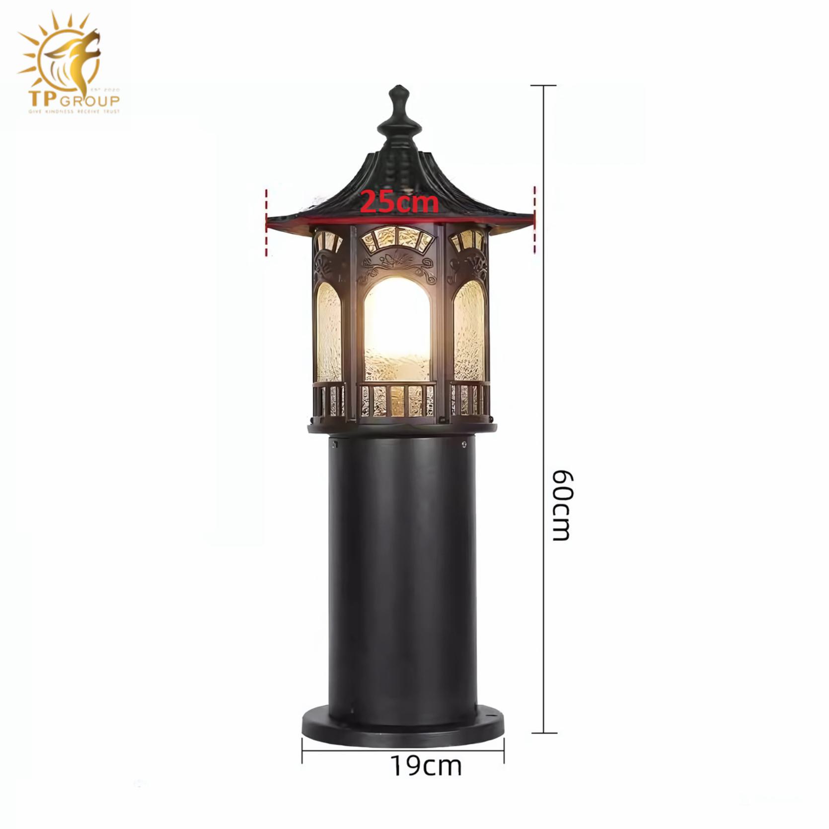 Đèn trụ sân vườn cổ điển chiếu sáng lối đi KL4791 3 Đèn trụ sân vườn cổ điển chiếu sáng lối đi KL4791