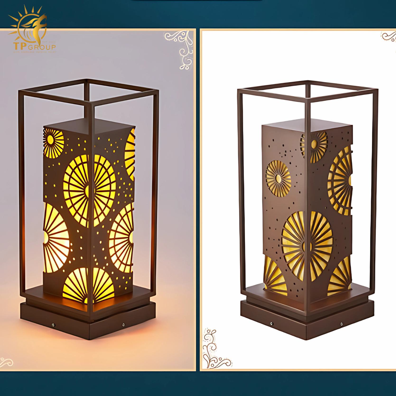 Đèn trụ sân vườn trang trí họa tiết độc đáo ACM653 3 Đèn trụ sân vườn trang trí họa tiết độc đáo ACM653