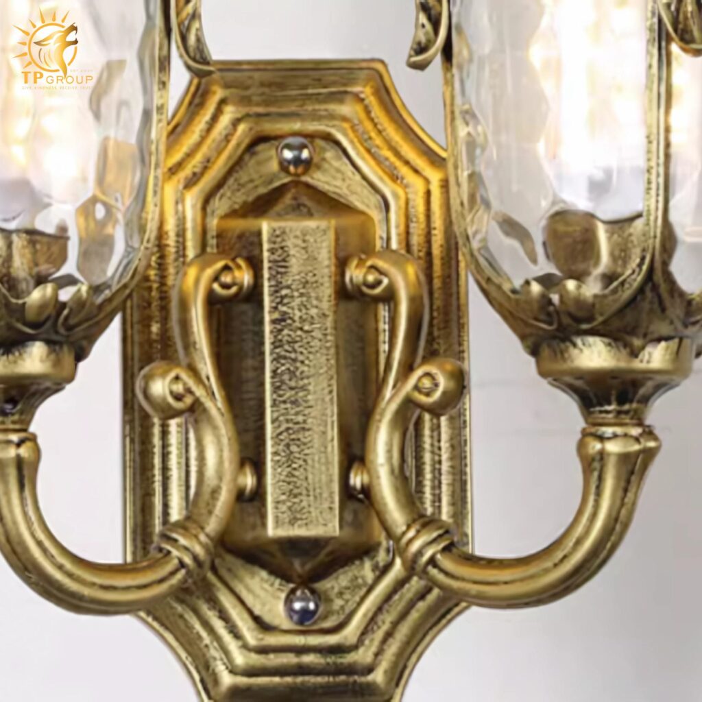 Đèn tường biệt thự hai đầu hoa văn cổ điển XD6144 17 Đèn tường biệt thự hai đầu hoa văn cổ điển XD6144