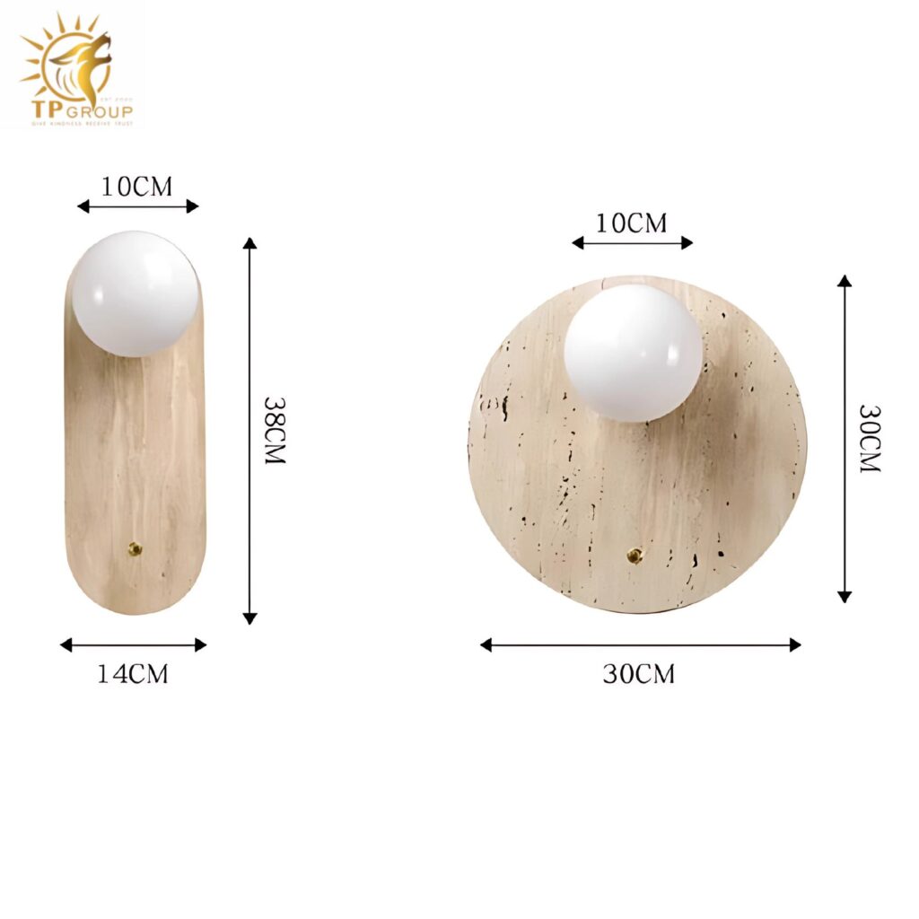 Đèn tường đá cẩm thạch phong cách Wabi Sabi MLU231