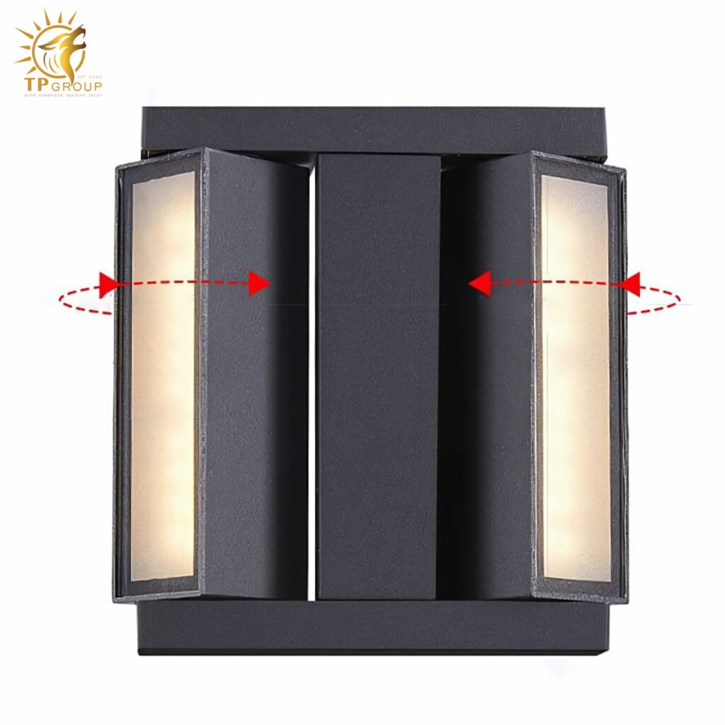 Đèn tường ngoài trời 2 đầu xoay 270 độ hiện đại ACM288 13 Đèn tường ngoài trời 2 đầu xoay 270 độ hiện đại ACM288