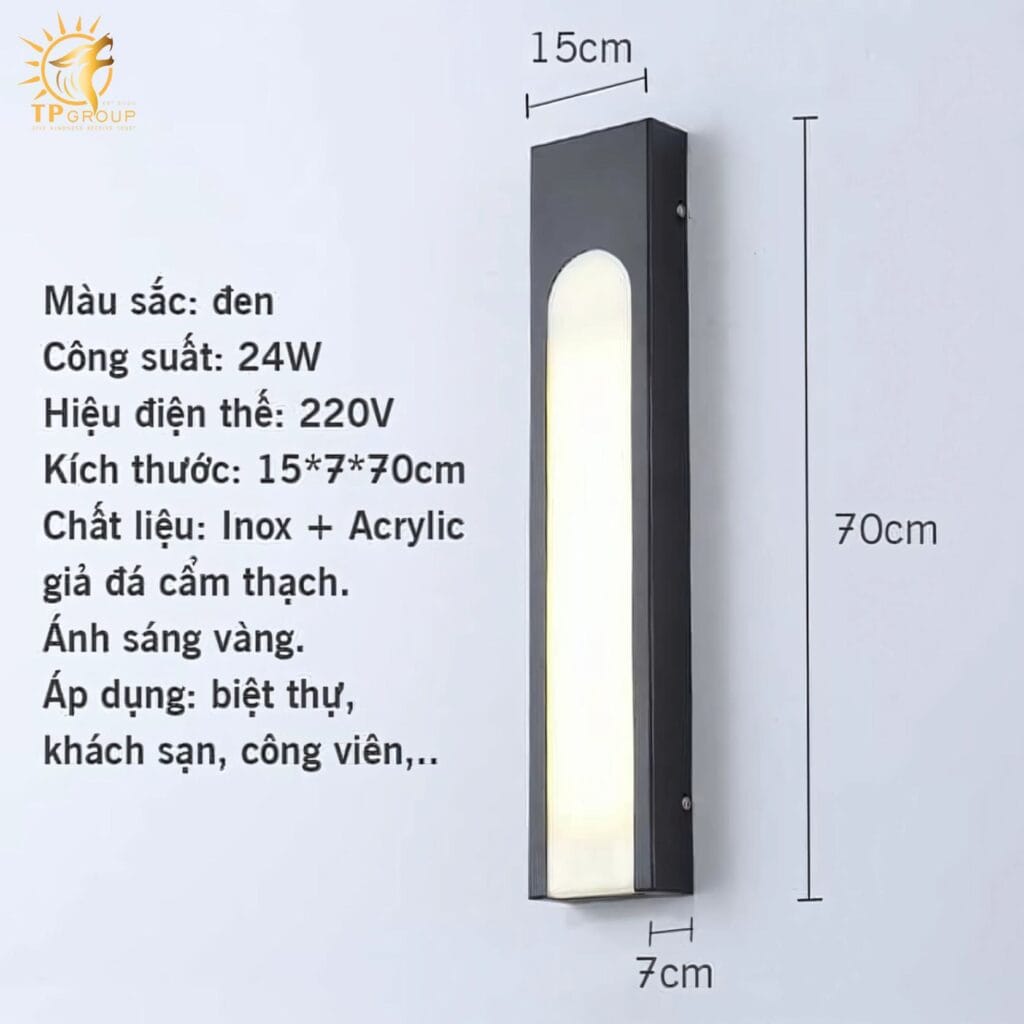 Đèn tường ngoài trời cho biệt thự công viên P7905 