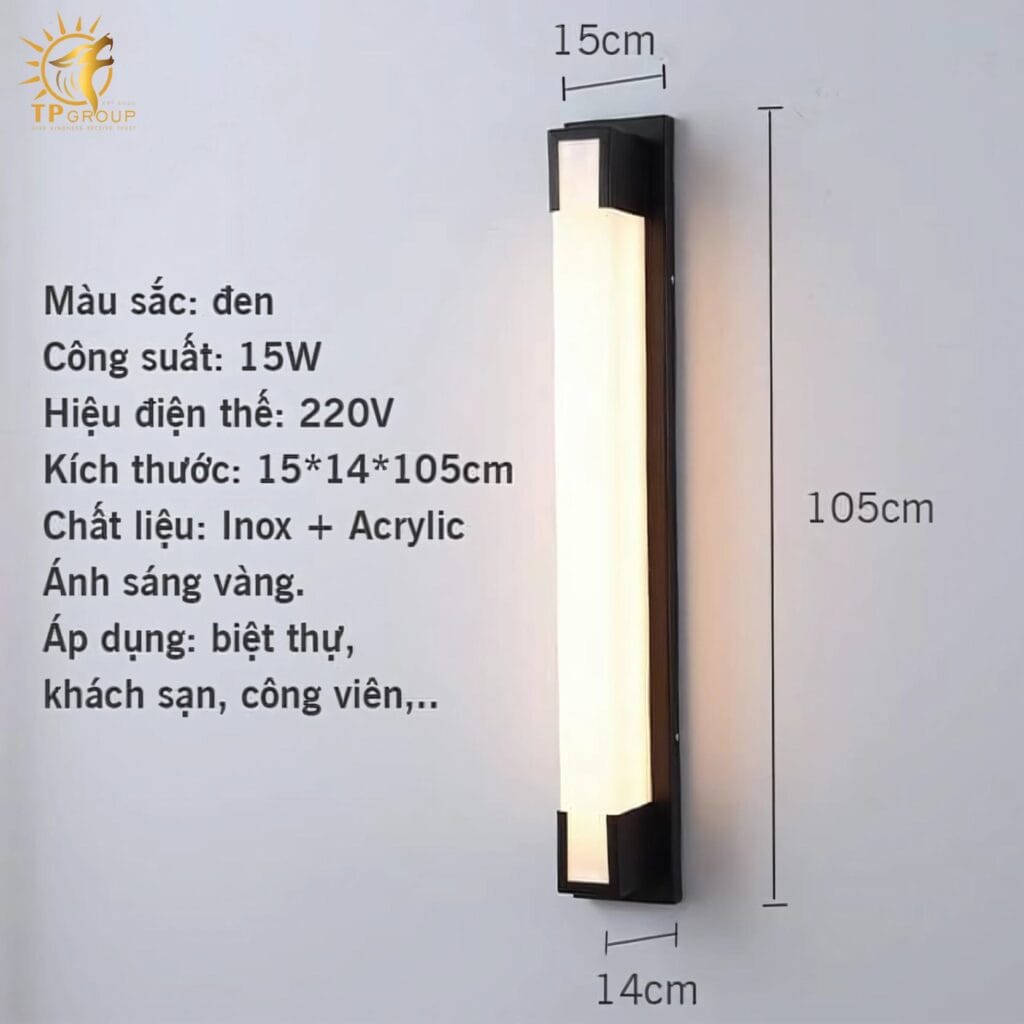 Đèn tường ngoài trời cho biệt thự công viên P7905 