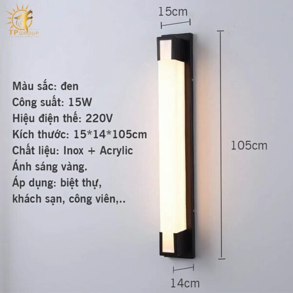 Đèn tường ngoài trời cho biệt thự công viên P7905 - Hình ảnh 13