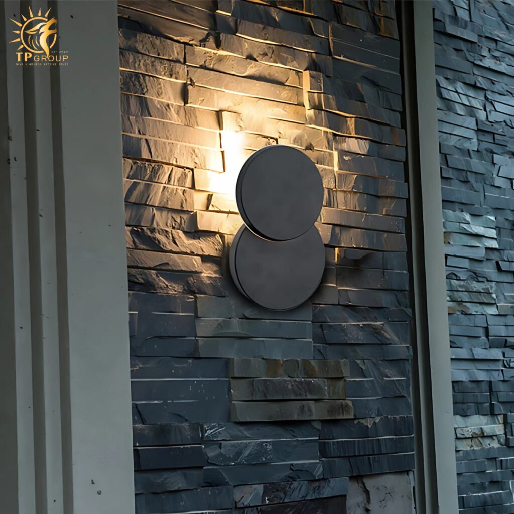 Đèn tường ngoài trời hình tròn chống nước DZ3779 8 Đèn tường ngoài trời hình tròn chống nước DZ3779