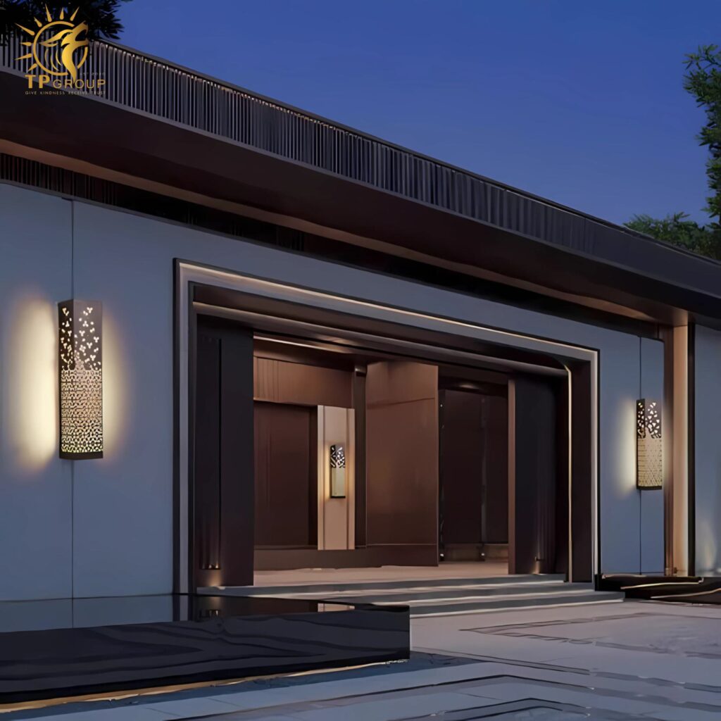 Đèn tường ngoài trời trang trí cánh hoa bay ACM328 12 Đèn tường ngoài trời trang trí cánh hoa bay ACM328