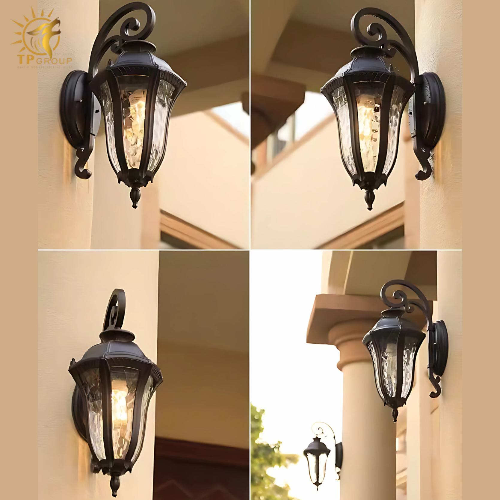 Đèn tường phong cách cổ điển năng lượng mặt trời WK6692 2 Đèn tường phong cách cổ điển năng lượng mặt trời WK6692