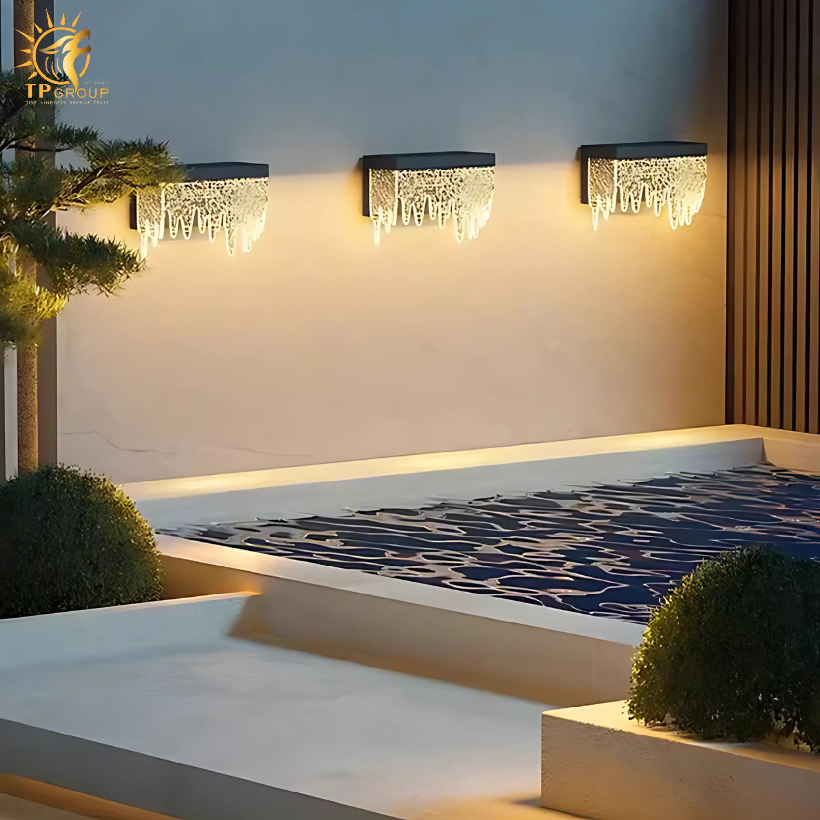 Đèn tường thác nước năng lượng mặt trời HD7401 10 Đèn tường thác nước năng lượng mặt trời HD7401