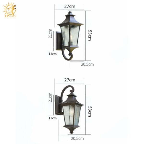 Đèn tường thủy tinh phong cách Retro WK1731 - Hình ảnh 2