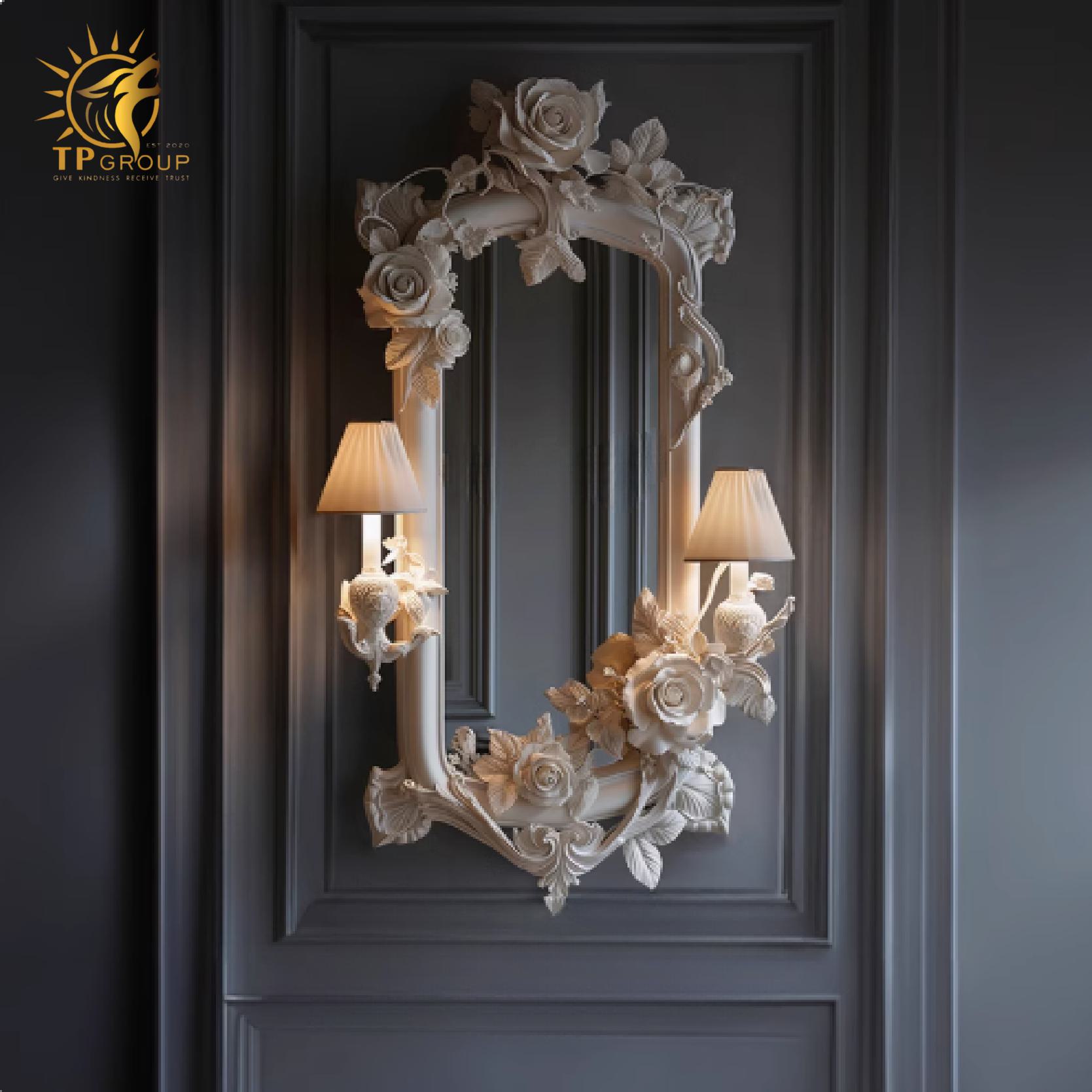 Gương Nửa Thân Chạm Khắc Kiểu Pháp TP2504 2 Gương Nửa Thân Chạm Khắc Kiểu Pháp TP2504