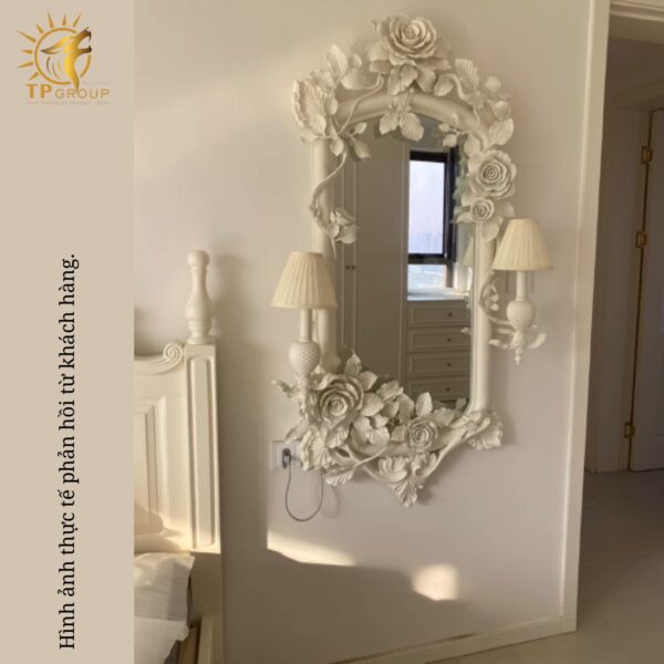 Gương Nửa Thân Chạm Khắc Kiểu Pháp TP2504