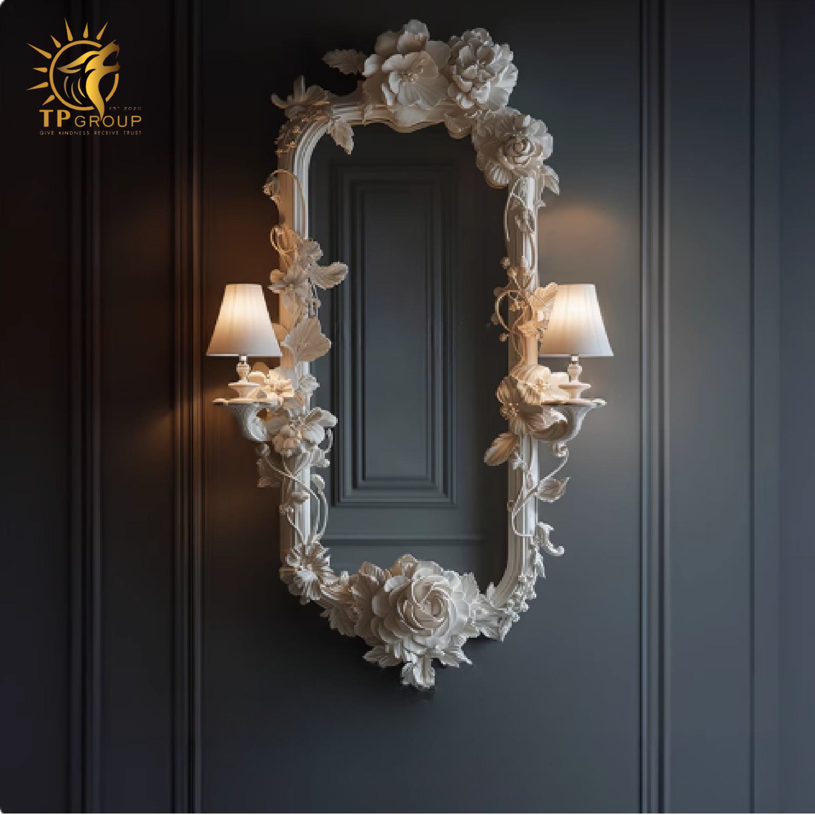 Gương Nửa Thân Chạm Khắc Kiểu Pháp TP2504 5 Gương Nửa Thân Chạm Khắc Kiểu Pháp TP2504