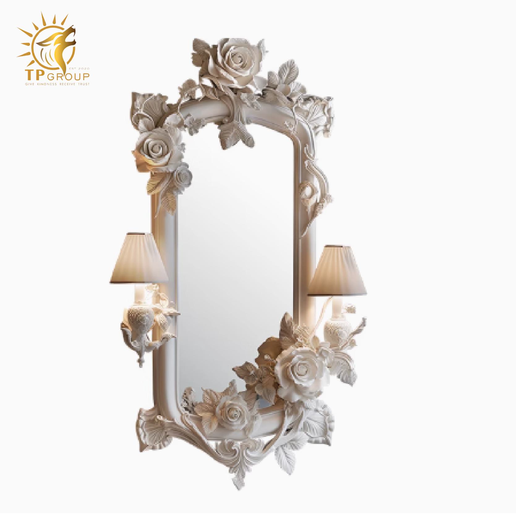 Gương Nửa Thân Chạm Khắc Kiểu Pháp TP2504 6 Gương Nửa Thân Chạm Khắc Kiểu Pháp TP2504