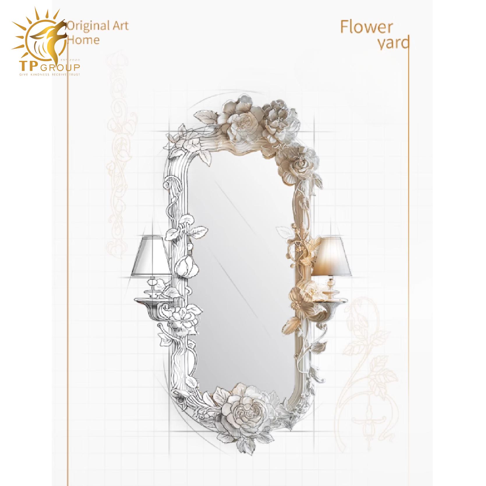 Gương Nửa Thân Chạm Khắc Kiểu Pháp TP2504 8 Gương Nửa Thân Chạm Khắc Kiểu Pháp TP2504