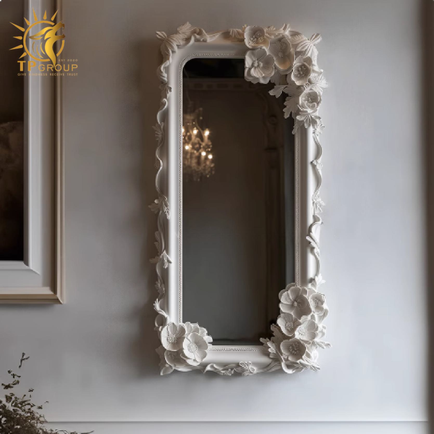 Gương Nửa Thân Chạm Khắc Kiểu Pháp TP2505 2 Gương Nửa Thân Chạm Khắc Kiểu Pháp TP2505