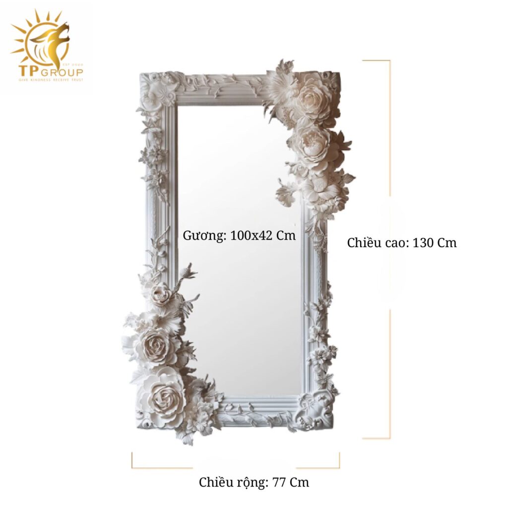 Gương Nửa Thân Chạm Khắc Kiểu Pháp TP2505 18 Gương Nửa Thân Chạm Khắc Kiểu Pháp TP2505