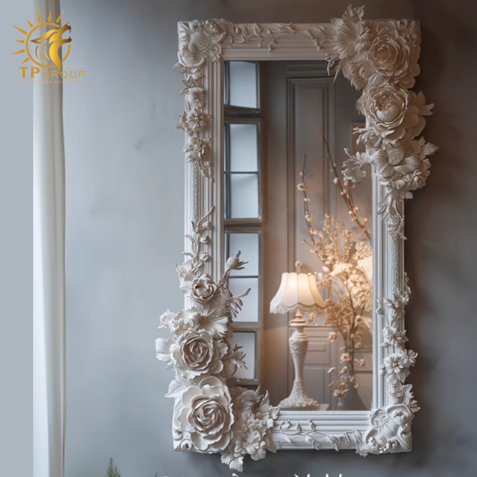 Gương Nửa Thân Chạm Khắc Kiểu Pháp TP2505
